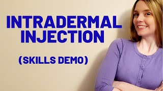 INTRADERMAL INJECTION ID  SKILLS DEMO [upl. by Thurnau]