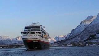 MS Trollfjord leaving Sortland southwards [upl. by Kerwon467]