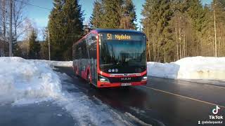 Oslo 170224 Buss 51 Maridalen Skar Nordmarka Oslo Norway 🇳🇴 [upl. by Ahrendt]