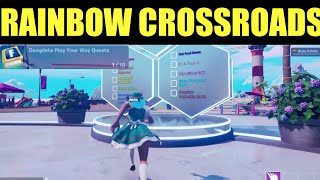 complete achievements at rainbow crossroads  Fortnite complete play your way quests [upl. by Bret]