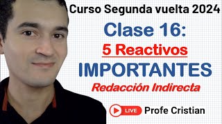 Clase 16 5 reactivos Esenciales de Redacción Indirecta  Exani II [upl. by Remo]