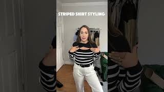 Styling a striped shirt for fall ootd fallfashion fallfashiontrends [upl. by Beedon]