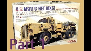 Meng Model 135 US M911 CHET amp M747 SemiTrailer  Part 1 [upl. by Seve]