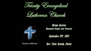 Trinity Evangelical Lutheran Church – DIVINE SERVICE – September 29 2024 [upl. by Neffets469]