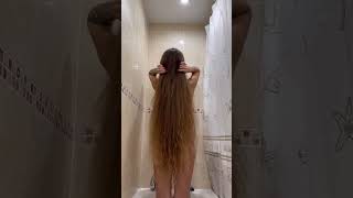 I’m going to wash my long hair longhair hair hairwashing hairwash shorts short hairstyle fun [upl. by Yl]