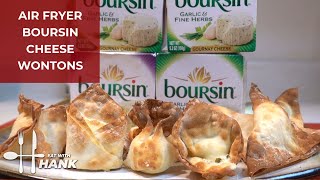 Air Fryer Boursin Cheese Wontons Recipe with Sweet and Sour Sauce [upl. by Vasileior770]