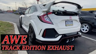 Type r fk8 AWE track edition exhaust sound and Drive by [upl. by Kciremed]