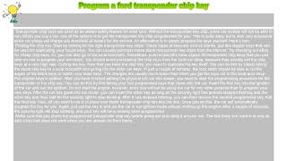 How to  Program a ford transponder chip key [upl. by Ayotan]