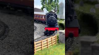 Class 4P Midland Compound Steam Train Passing Through the Station train modeltrains modelrailway [upl. by Leonerd]