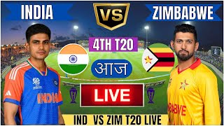 India vs Zimbabwe 4th T20 Live Match Score amp Commentary IND vs ZIM 4th T20 Live Cricket Match Today [upl. by Elisabeth]