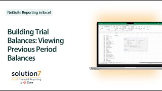 NetSuite Trial Balance in Excel Viewing Previous Periods [upl. by Keare]