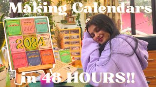 I made unique Calendars from SCRATCH in just 48 HOURS Vlog I never posted [upl. by Anihs]