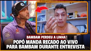 POPÓ SURPREENDE BAMBAM AO VIVO DURANTE ENTREVISTA [upl. by Udenihc]