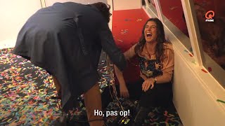 MARIEKE ELSINGA VALT 😱  Lamme Frans LIVE bij Qmusic 🎉🍺 [upl. by Anola]