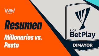 Millonarios vs Pasto resumen y goles  Liga BetPlay 20242  Cuadrangulares  Fecha 1 [upl. by Bolme]