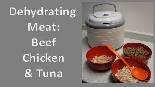 Dehydrating Meat Beef Chicken and Tuna [upl. by Aerbma940]