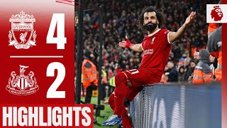 Salah Double Gakpo amp Jones Goals Liverpool 42 Newcastle  Highlights [upl. by Ettener862]