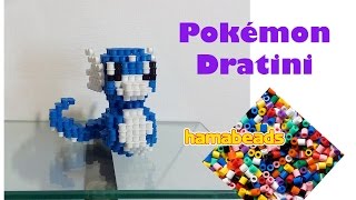 3D perler beads hama beads pyssla Pokemon Dratini assembly [upl. by Banna]