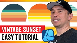 Best Way to Create Vintage Sunsets using Affinity Designer [upl. by Annovahs119]