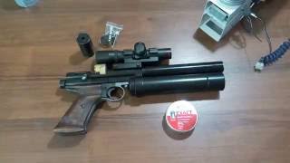 PCP 1377 45mm airgun pistol over 300ms [upl. by Noiroc256]