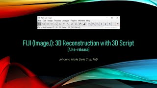 FIJI ImageJ 3D Reconstruction with 3D Script A Rerelease [upl. by Lesde]