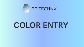 COLOR ENTRY [upl. by Darrej466]