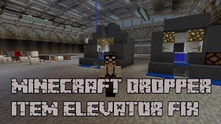 Minecraft 111 Dropper Item Elevator Fix Tutorial [upl. by Bush]