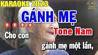 Gánh Mẹ Karaoke Tone Nam Nhạc Sống 2023  Trọng Hiếu [upl. by Cornelius]