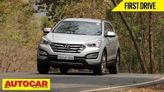 Hyundai Santa Fe  Comprehensive First Drive Review  Autocar India [upl. by Nyliahs]