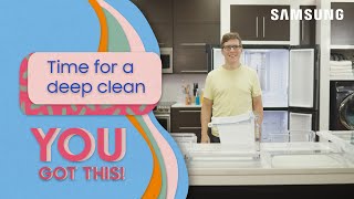 How to properly deep clean the inside of your Samsung refrigerator  Samsung US [upl. by Estel]