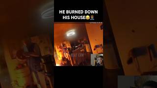 HE BURNED DOWN HIS HOUSE😂🤦🏾‍♂️ funny lawenforcement copslife comment copscalled funnycops [upl. by Katleen]