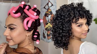 Heatless Flexi Rods  NightMorning Routine [upl. by Kcirdde]