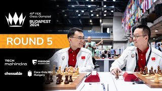 Round 5  45th FIDE CHESS OLYMPIAD [upl. by Valerie]