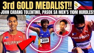 WOW  John Cabang Tolentino 3rd GOLD MEDALIST ng PILIPINAS Mens 110m Hurdles  FULL HIGHLIGHTS [upl. by Amati]