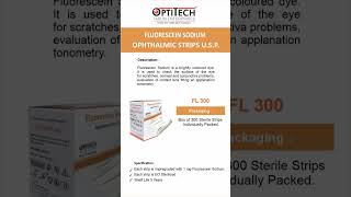 Fluorescein Sodium Ophthalmic Strips USP FL100 amp FL300  OPTITECH [upl. by Cave]