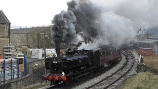 GWR 57xx Pannier Tank no 7714  KWVR Spring Steam Gala 2022 [upl. by Irrek]