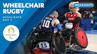 🏉 Wheelchair Rugby Highlights  Day 5  Paris 2024 Paralympic Games [upl. by Sassan]