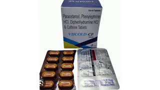 VIJCOLD CF Tablets Paracetamol Phenylephrine HCI Diphenhydramine HCI amp Caffeine Tablets [upl. by Aciamaj]