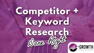 Competitor  Keyword Research Training To Help You Rank Ahead Of Your Competition [upl. by Ulphiah585]