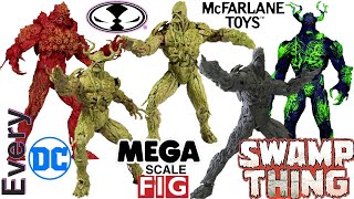 Every DC Multiverse McFarlane Toys Swamp Thing Comparison List Mega Scale Fig [upl. by Anuaik]