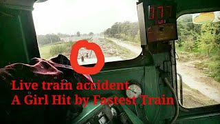 Live Train Accident An Innocent Girl is hit by the Fastest Train [upl. by Asila]