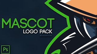 Mascot Logo Pack  Free Download Google Drive  Photoshop 2020 [upl. by Syman]