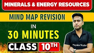 MINERALS amp ENERGY RESOURCES in 30 Minutes  Mind Map Series for Class 10th [upl. by Tnecnivleahcim]