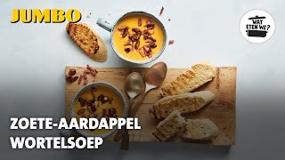 Wat eten we Zoete aardappel wortelsoep [upl. by Laerol]