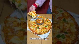 Paneer Makhani Pizza Making😍🔥 Indian Street Food [upl. by Ahaelam882]