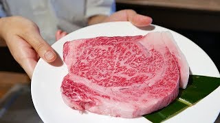 200 PRIME KOBE BEEF JAPANESE TEPPANYAKI Sirloin Steak Japan [upl. by Aniuqal]