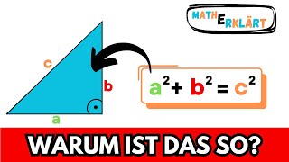 Wie kommt man auf den Satz des Pythagoras🤔 Mathe Erklärt 5 [upl. by Aniz]