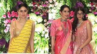 Kareena Kapoor Khan Karishma Kapoor with daughter Samiera at Armaan Jain reception Shudh Manoranjan [upl. by Wicks7]