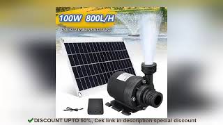 ✔️100W 800LH Solar Panel Power Bank WaterPump Set Ultraquiet Submersib [upl. by Clarise]