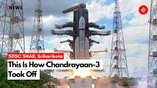 How Chandrayaan3 Took Off From Sriharikota  Chandrayaan 3 Launch Video  ISRO Moon Mission [upl. by Lipsey]